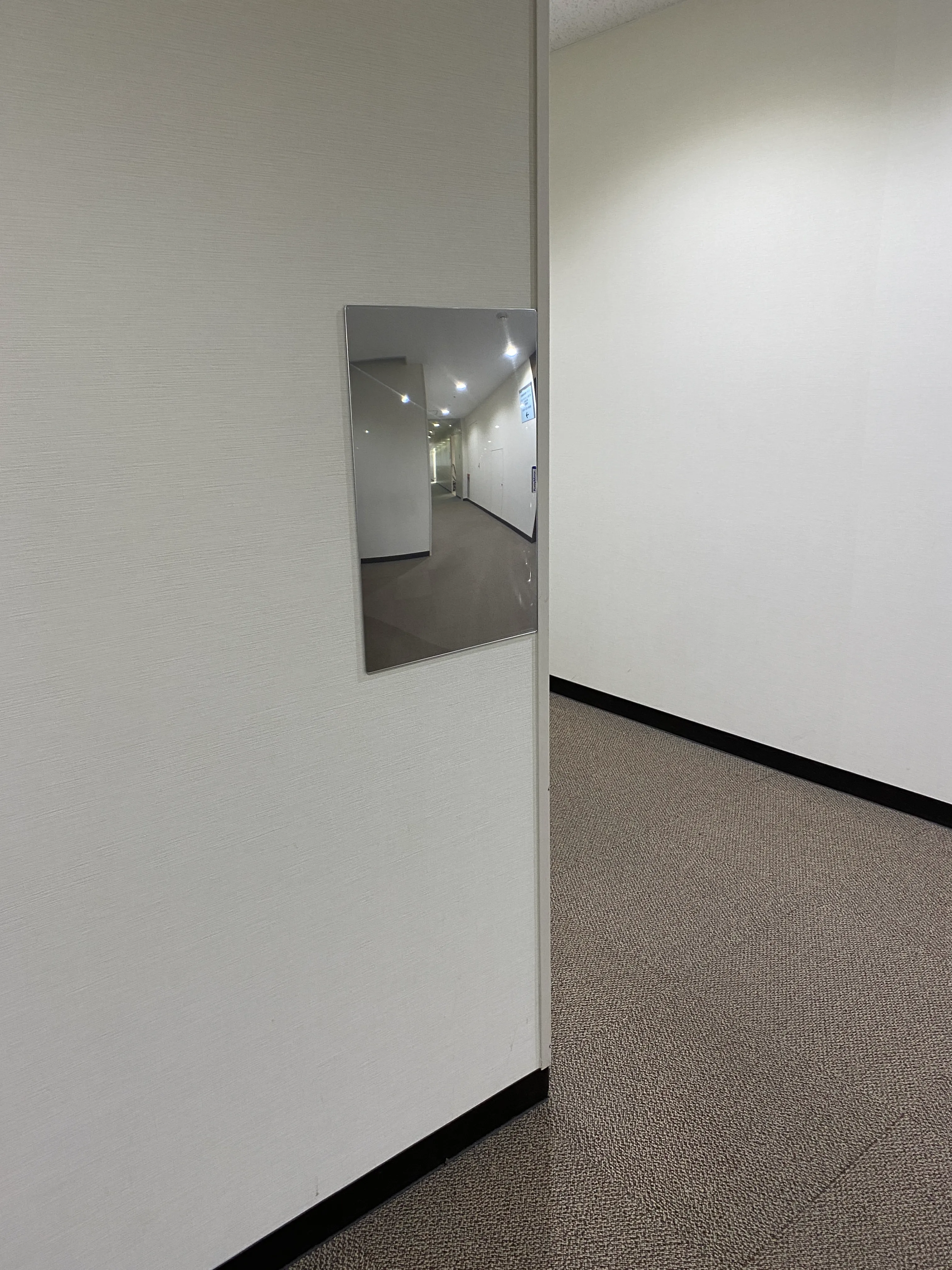 衝突防止ミラーの設置風景
